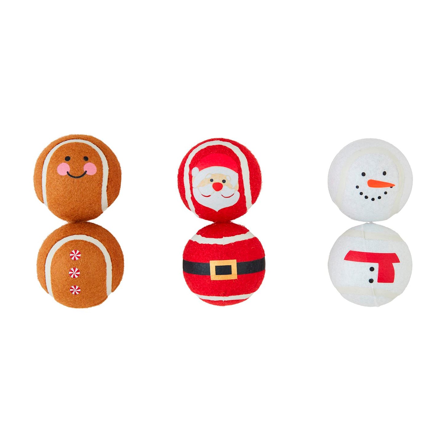 MUD PIE CHRISTMAS CHARACTER TENNIS BALL SETS