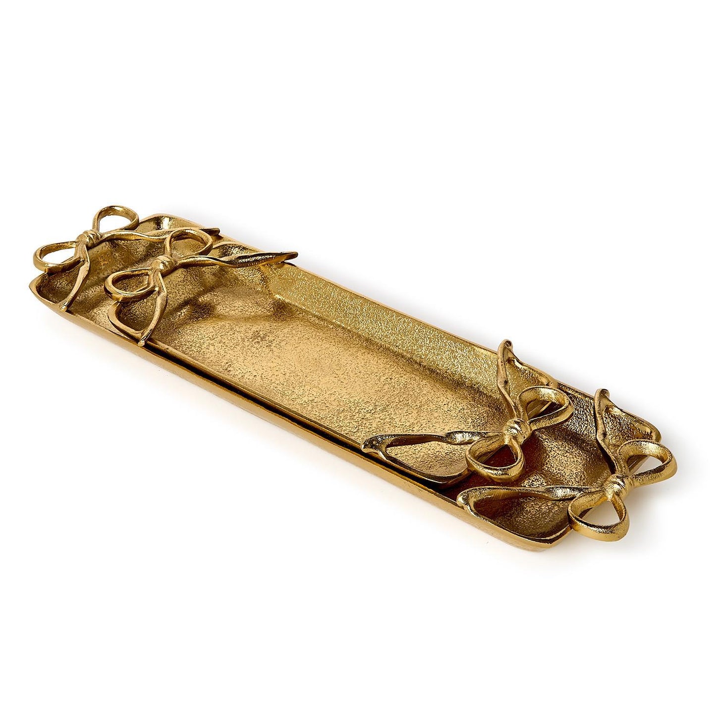 Two's Company Gold Bows Serving Tray