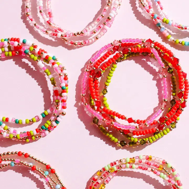 Beaded Blondes Peppermint Twist Sprinkle Bracelet
