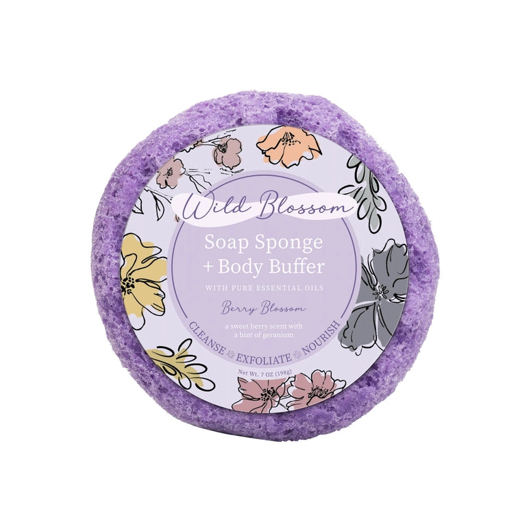 Cait + Co Wild Blossom Soap Infused Body Buffer-Berry Blossom