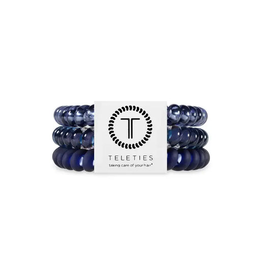 Teleties Spiral Hair Coils | Small | Nightfall Navy Hair Ties