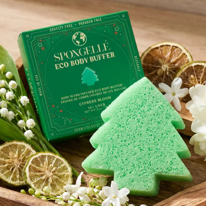 Spongelle Cypress Bloom Eco Holiday Tree Body Buffer