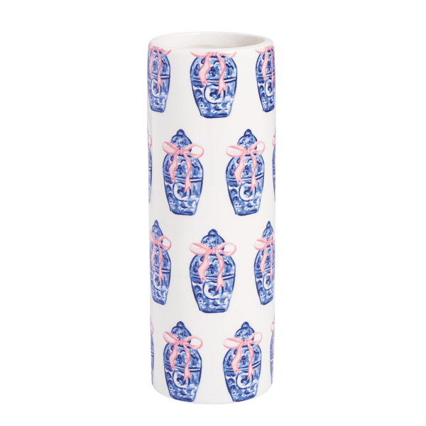 MUD PIE GINGER JAR PATTERN BUD VASE