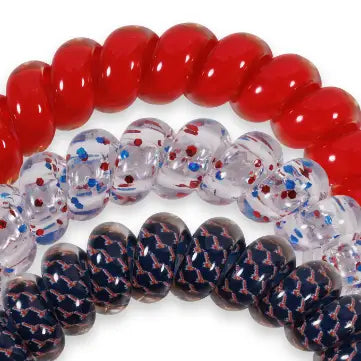 Teleties Spiral Hair Coils | Large | Atlanta Braves Hair Ties