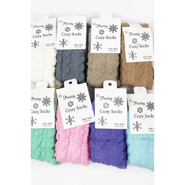 Love and Repeat Solid Cable Pattern Cozy Socks Set