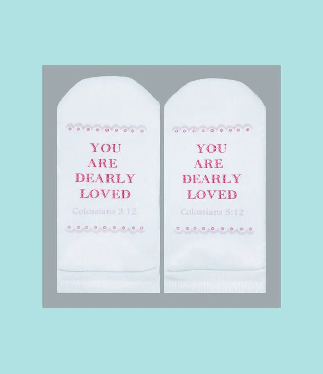 Standing on the WORD Socks Flowers with Verse: Colossians 3:12 dearly loved