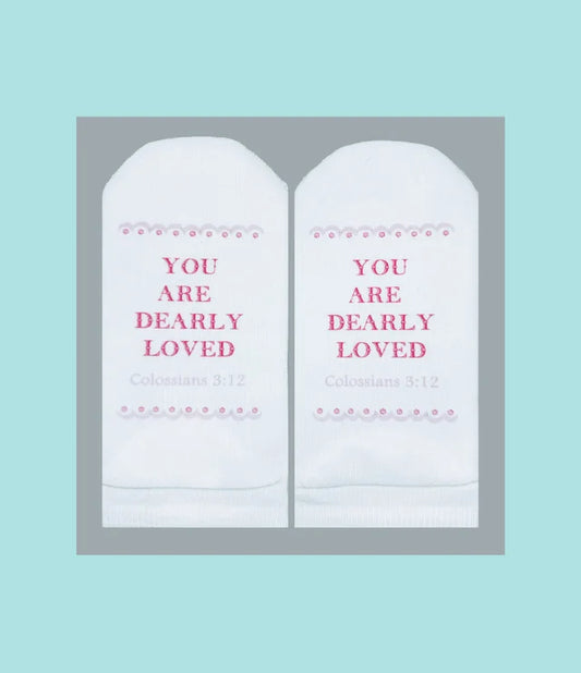 Standing on the WORD Socks Flowers with Verse: Colossians 3:12 dearly loved