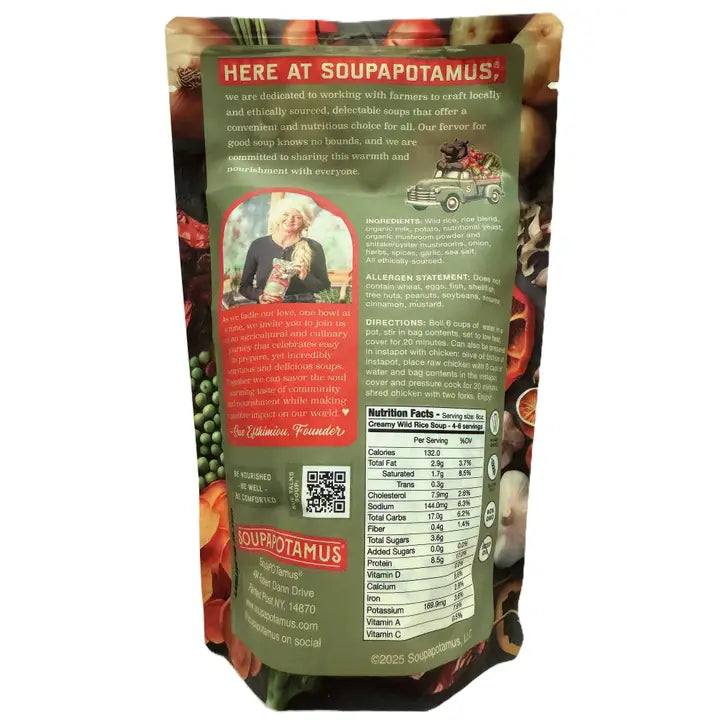 Soupapotamus Creamy Wild Rice Shelf-Stable Dry Soup