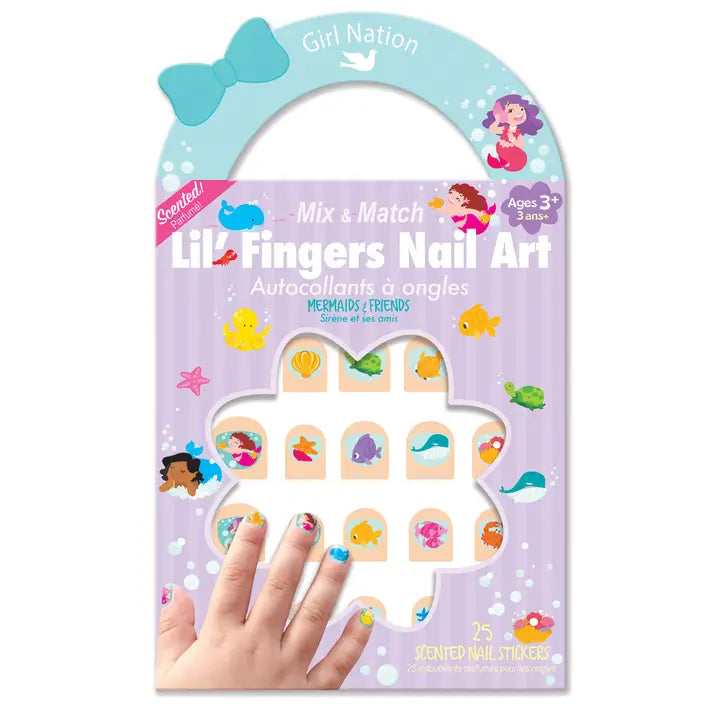 Girl Nation Cutie Stick-On Earring and Nail Sticker Gift Set- Mermaids