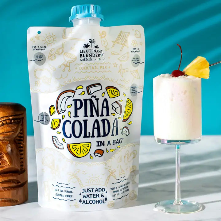 Lieutenant Blender's Pina Colada in A Bag® Cocktail / Mocktail Slushie Mixer
