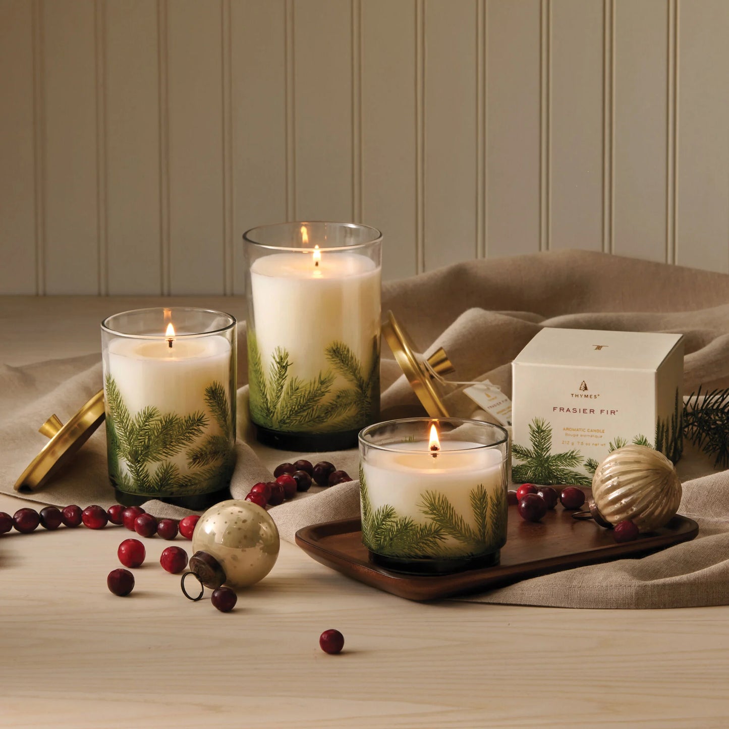 Thymes Frasier Fir Heritage Small Pine Needle Luminary