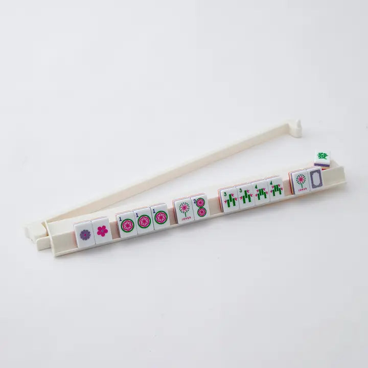 Oh My Mahjong White Acrylic Rack and Pusher Set