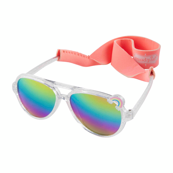 MUD PIE AVIATOR GIRL TODDLER SUNGLASSES-Clear