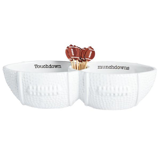 MUD PIE FOOTBALL TOOTHPICK SERVER