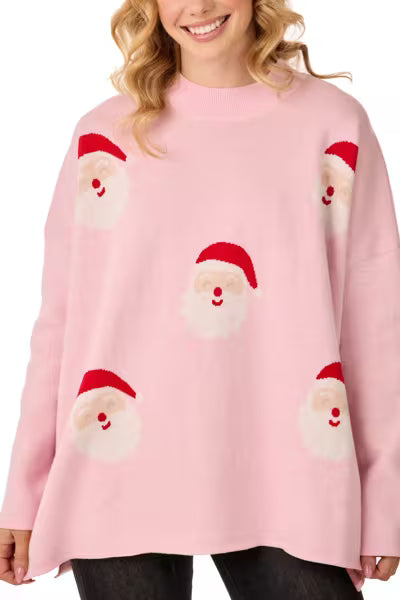 MUD PIE HOLIDAY JACQUARD ONE SIZE SWEATER