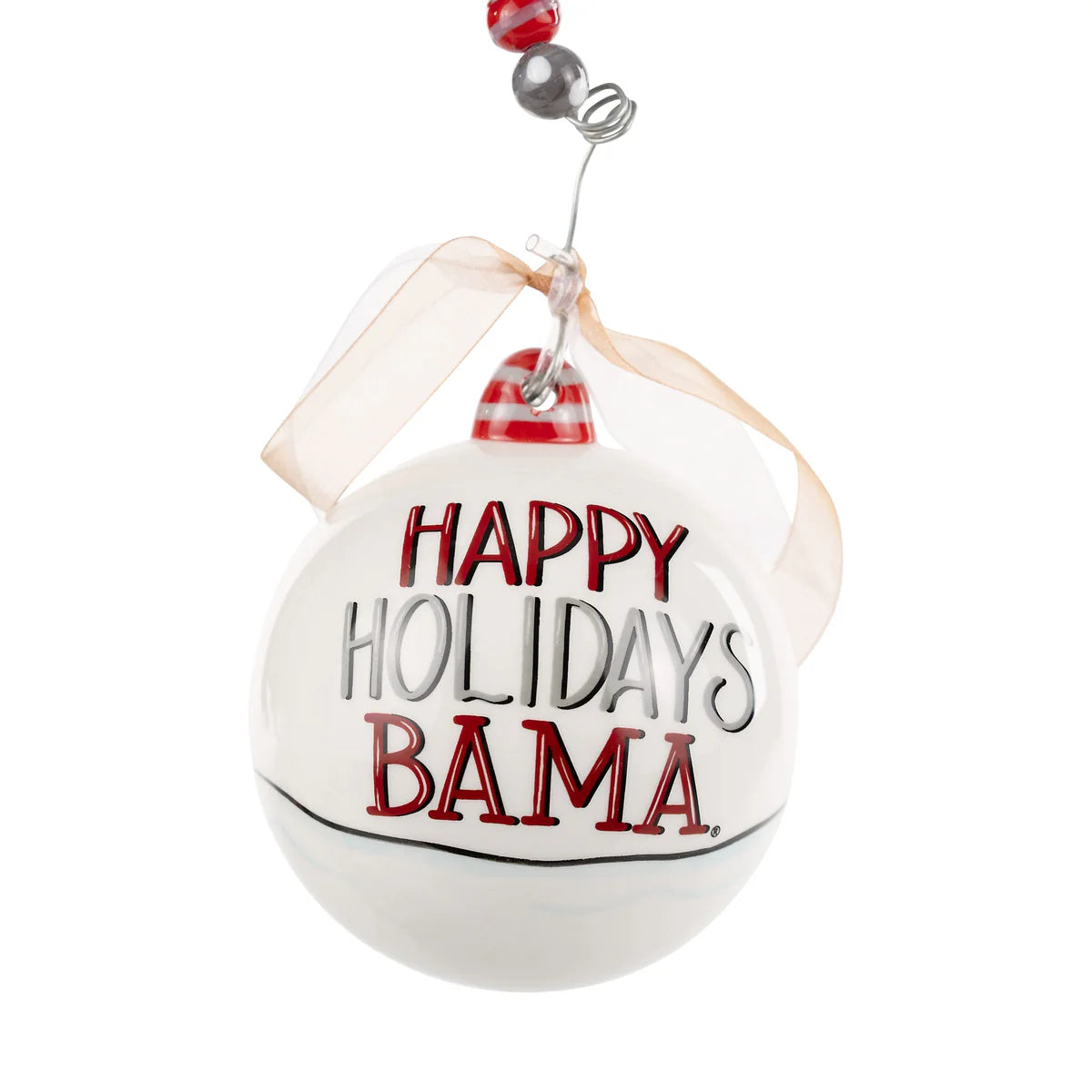 Glory Haus Happy Holidays Alabama Santa Ornament