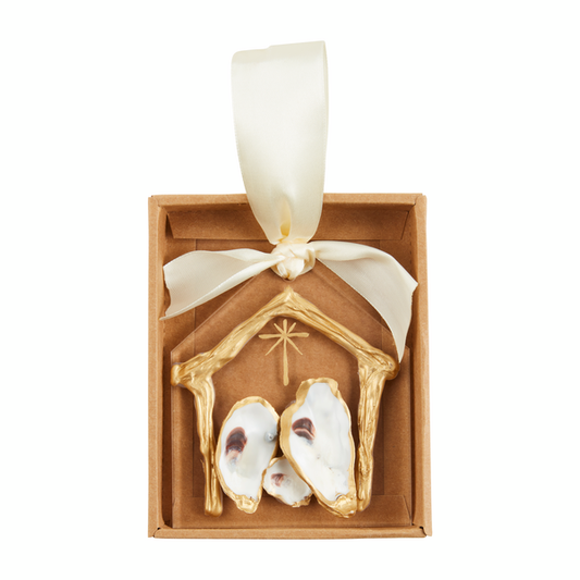 MUD PIE OYSTER NATIVITY ORNAMENT