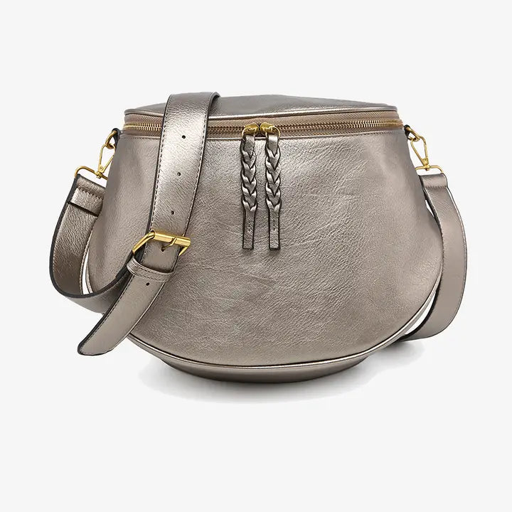Jen & Co Megan Distressed Sling Bag-Antique Brass