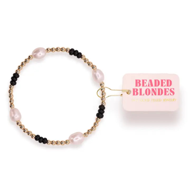Beaded Blondes Black Pearl Poppi Bracelet
