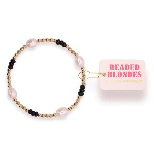 Beaded Blondes Black Pearl Poppi Bracelet