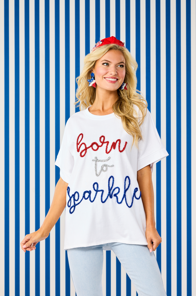 MUD PIE 4TH OF JULY SPARKLE TOP