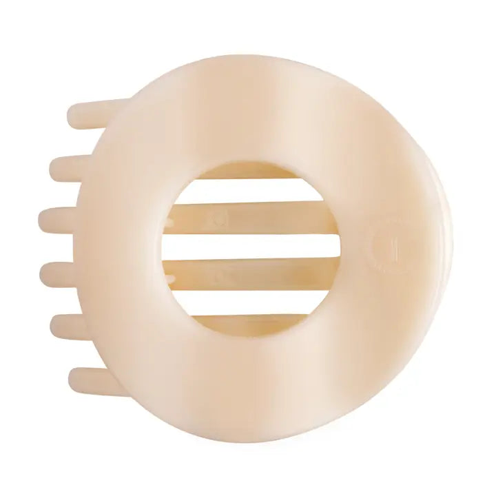 Teleties Almond Beige | Large | Flat Circle Hair Clip