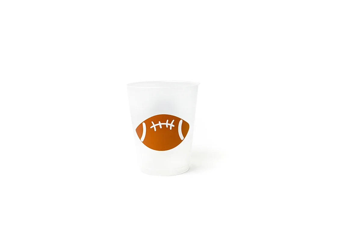 HAPPY EVERYTHING! FOOTBALL FROSTED CUPS SET OF 10