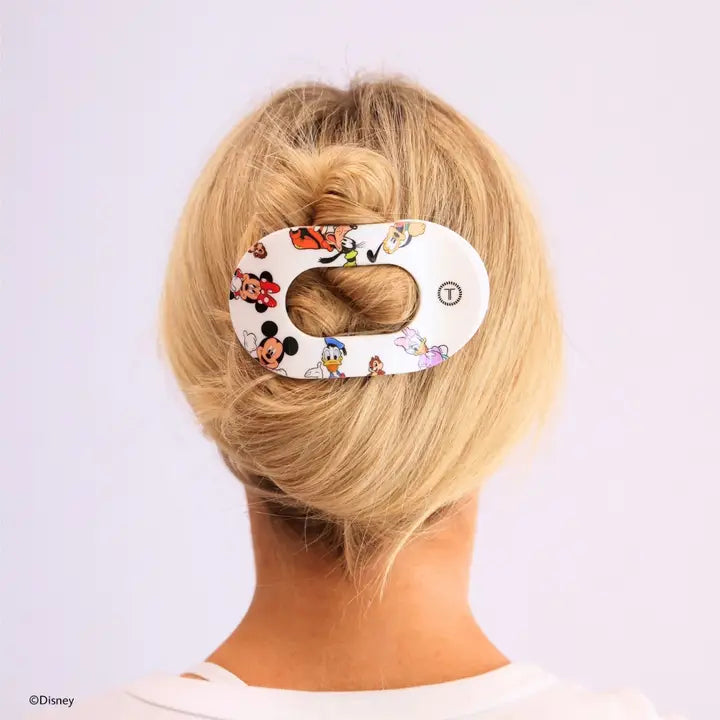 Teleties Flat Round Hair Clip | Large | Mickey and Friends