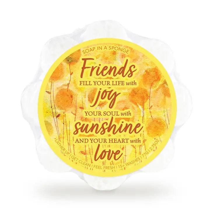 Caren Friends Fill Your Life with Joy Soap in A Sponge | Loved