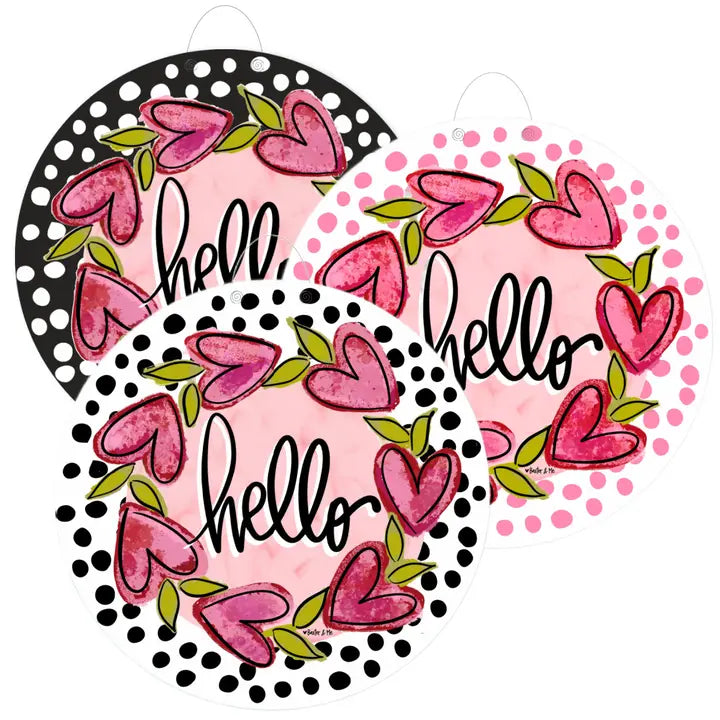 Baxter & Me Hello Heart Vine Wreath Door Hanger