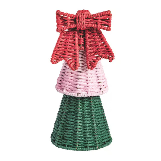 MUD PIE SMALL WOVEN CHRISTMAS TREE SITTER