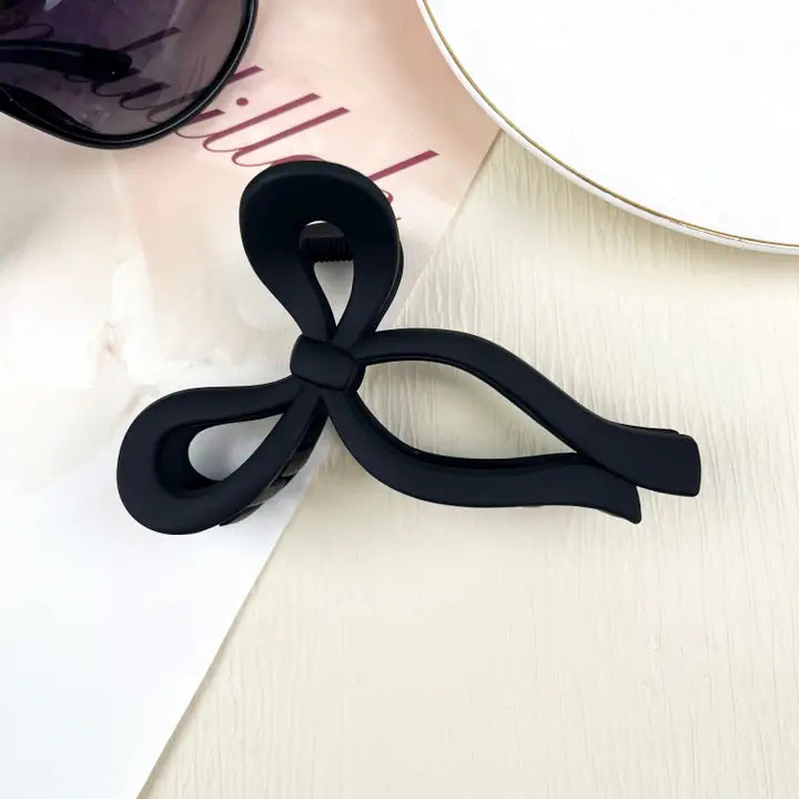 Large Bow Hair Clip Retro Simple Claw Clips