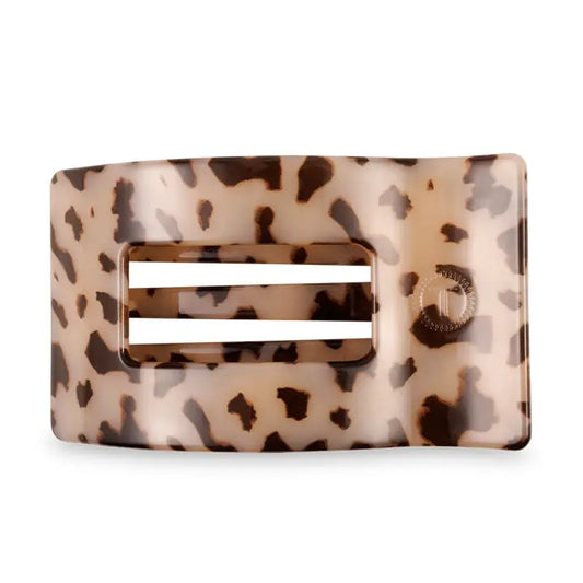 Teleties Flat Rectangle Hair Clip | Large | Blonde Tortoise