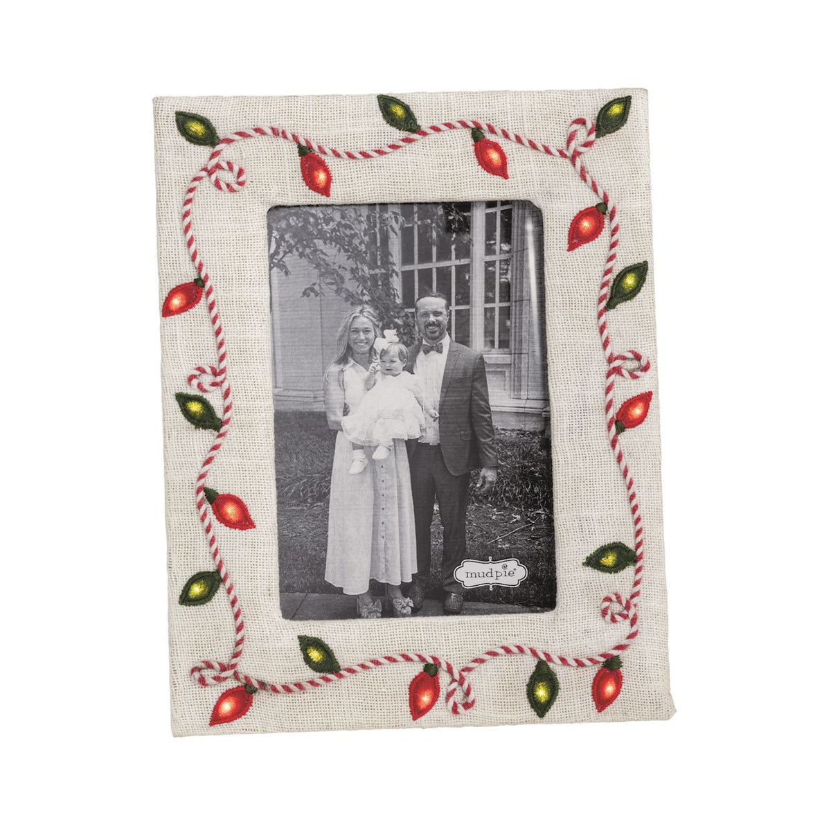 MUD PIE CHRISTMAS LIGHTS LIGHT-UP FRAME