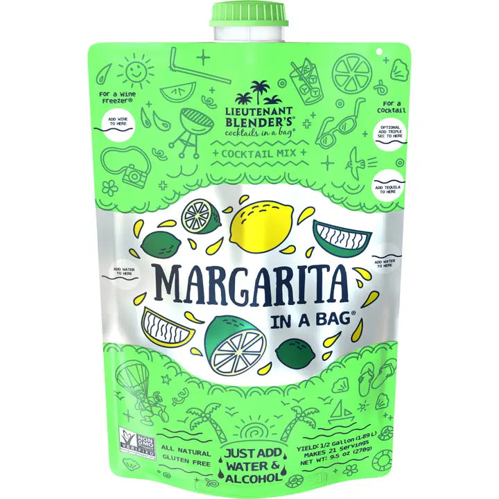 Lieutenant Blender's Margarita in A Bag® Cocktail / Mocktail Slushie Mixer