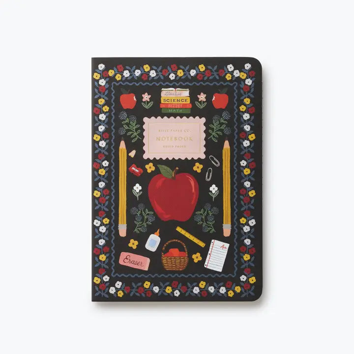 Rifle Paper Co. Assorted Set of 3 Schoolhouse Notebooks