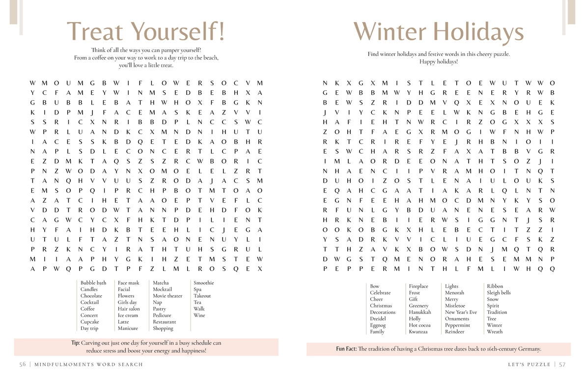 Mindfulmoments Word Search: Puzzles To Help You Relax