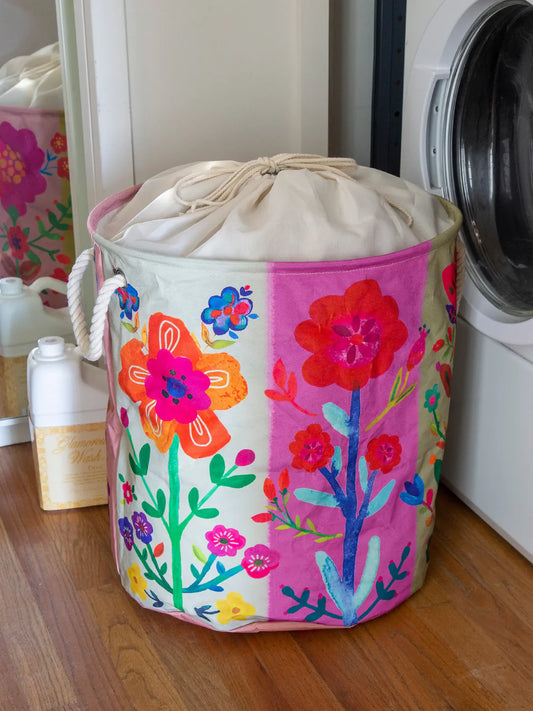 Natural Life Boho Printed Laundry Hamper-Floral