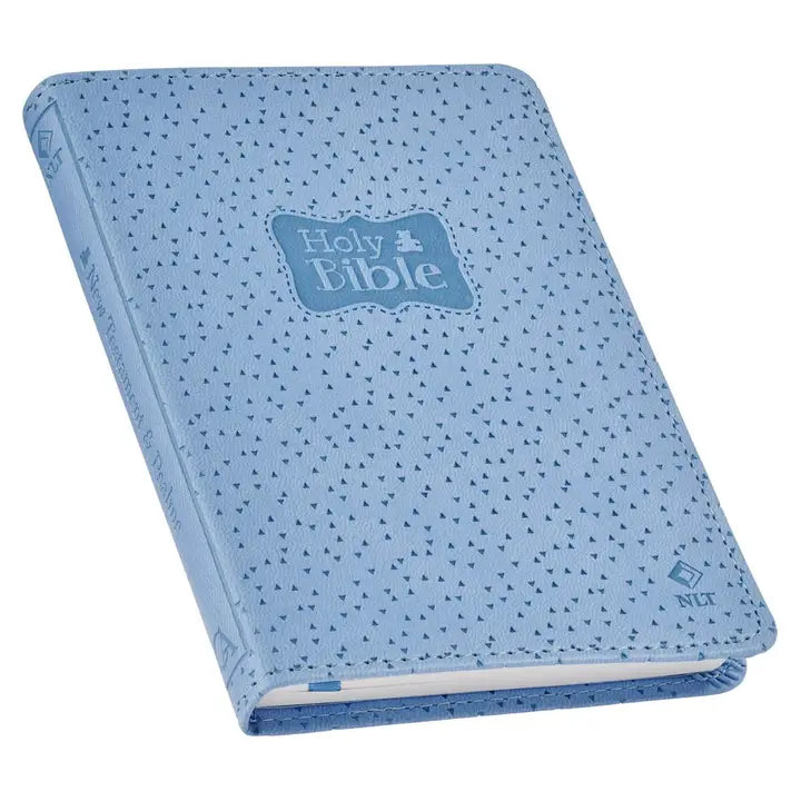 Bible Nlt Infant New Testament Faux Leather, Blue