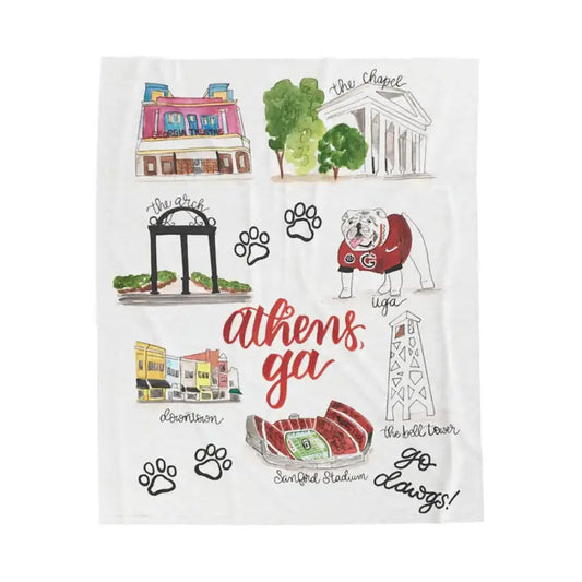 Athens Collegiate Velveteen Blanket