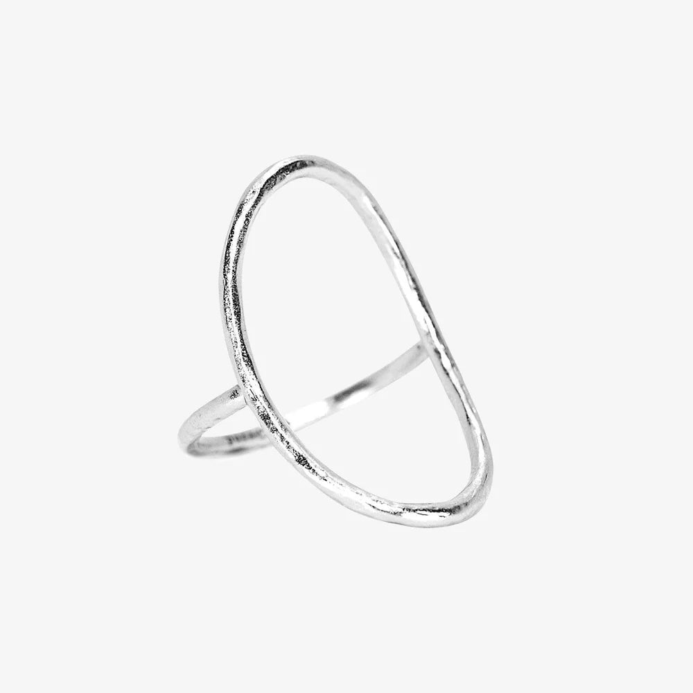 PURA VIDA SILVER OVAL OPEN RING