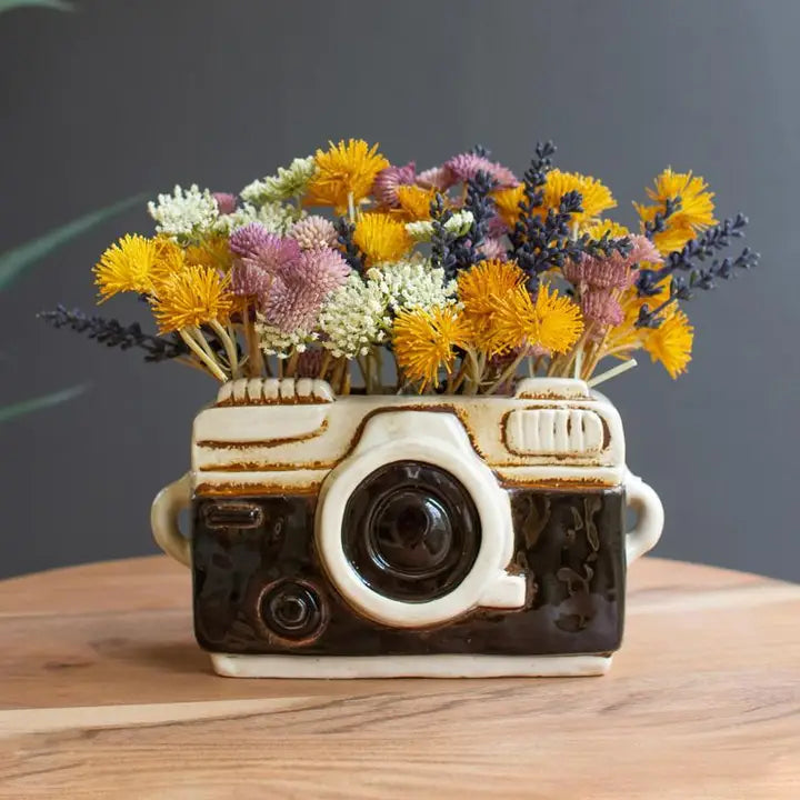 Kalalou Ceramic Camera Planter