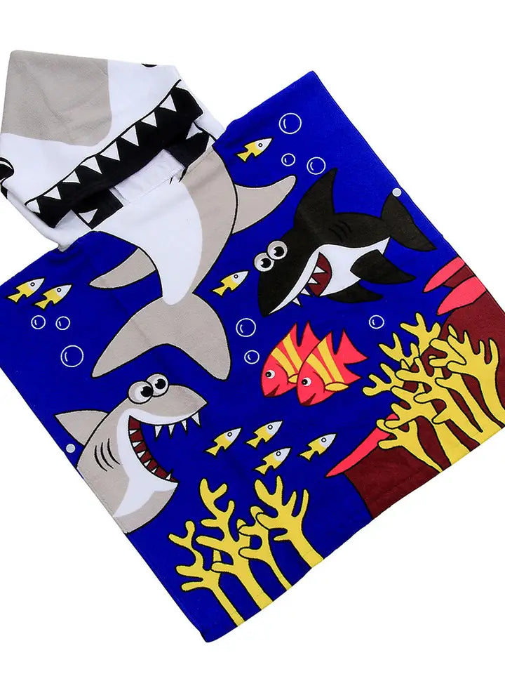 London Bridge Shark Poncho Towel