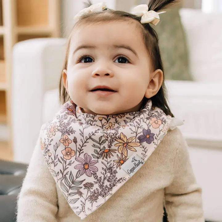 Copper Pearl Baby Bandana Bibs - Flora
