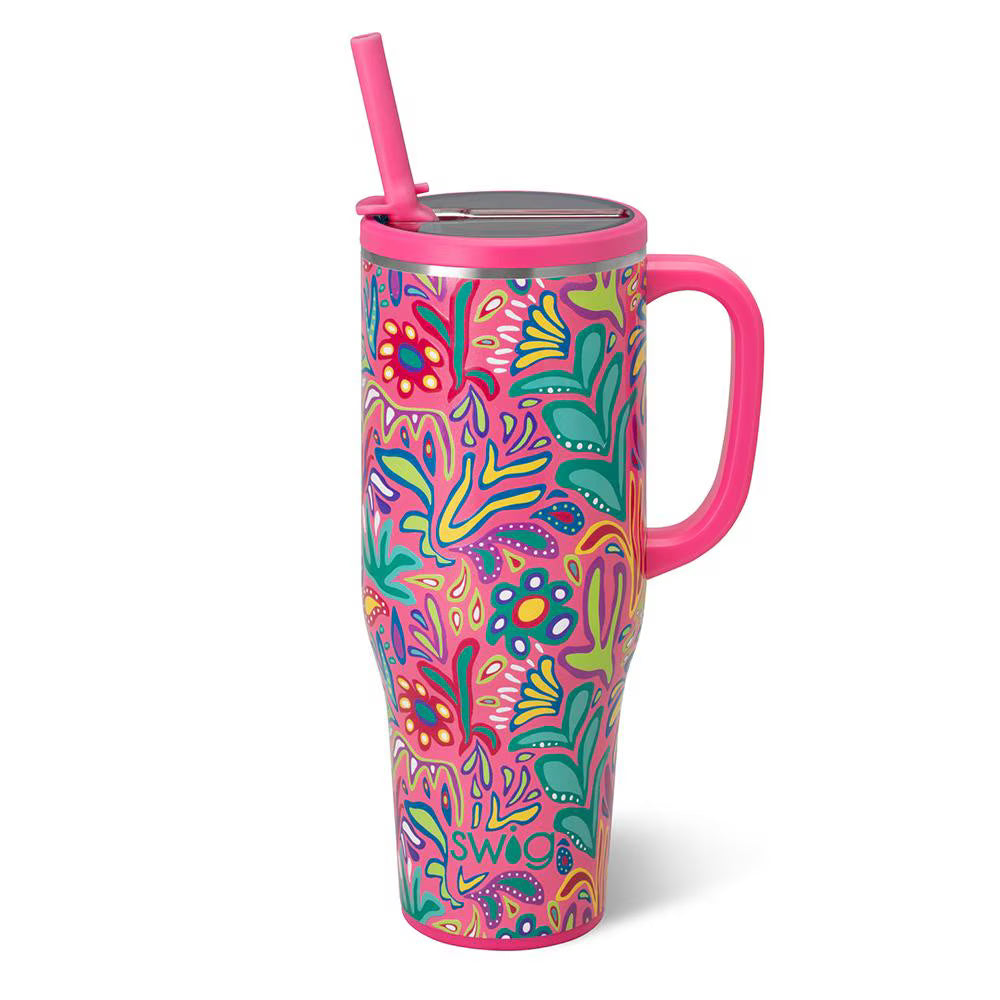 Swig Life Flora Rosa Mega Mug 40oz