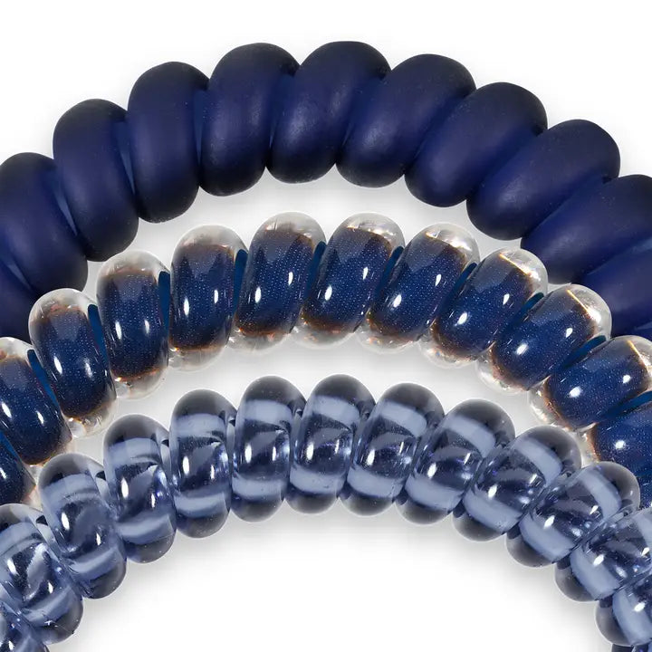 Teleties Spiral Hair Coils | Small | Nightfall Navy Hair Ties