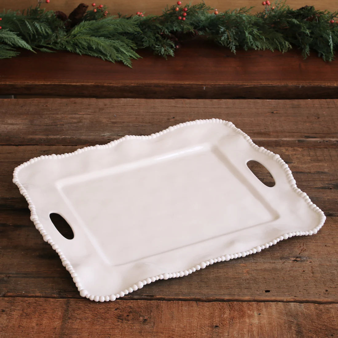 Beatriz Ball VIDA Alegria Rectangular Tray with Handles White