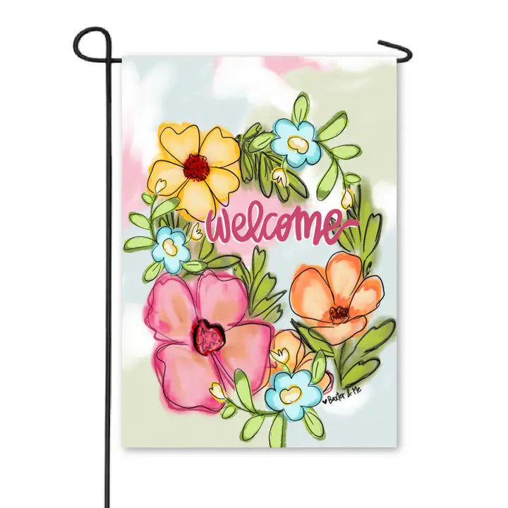 Baxter & Me Blooming Welcome Garden Flag