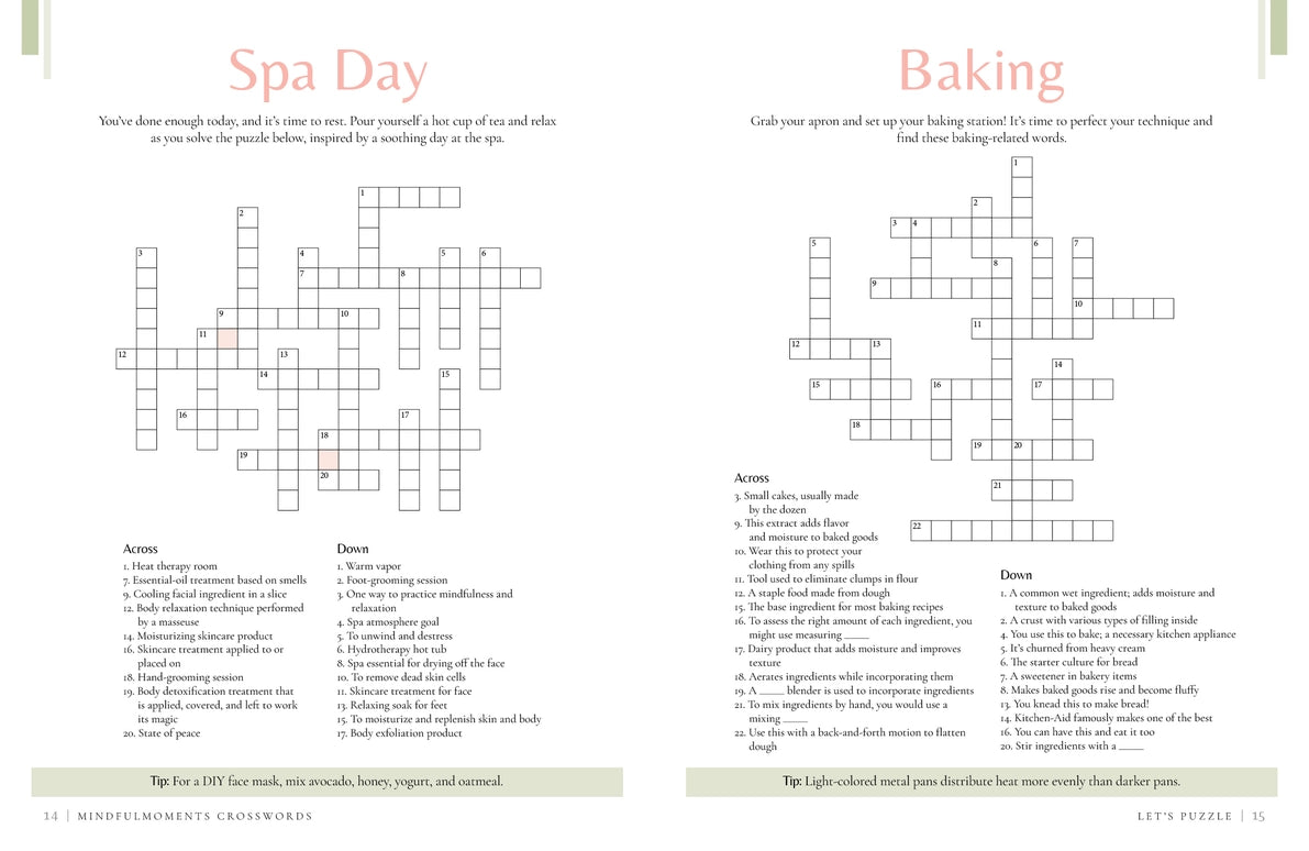 Mindfulmoments Crosswords: Puzzles To Help You Relax