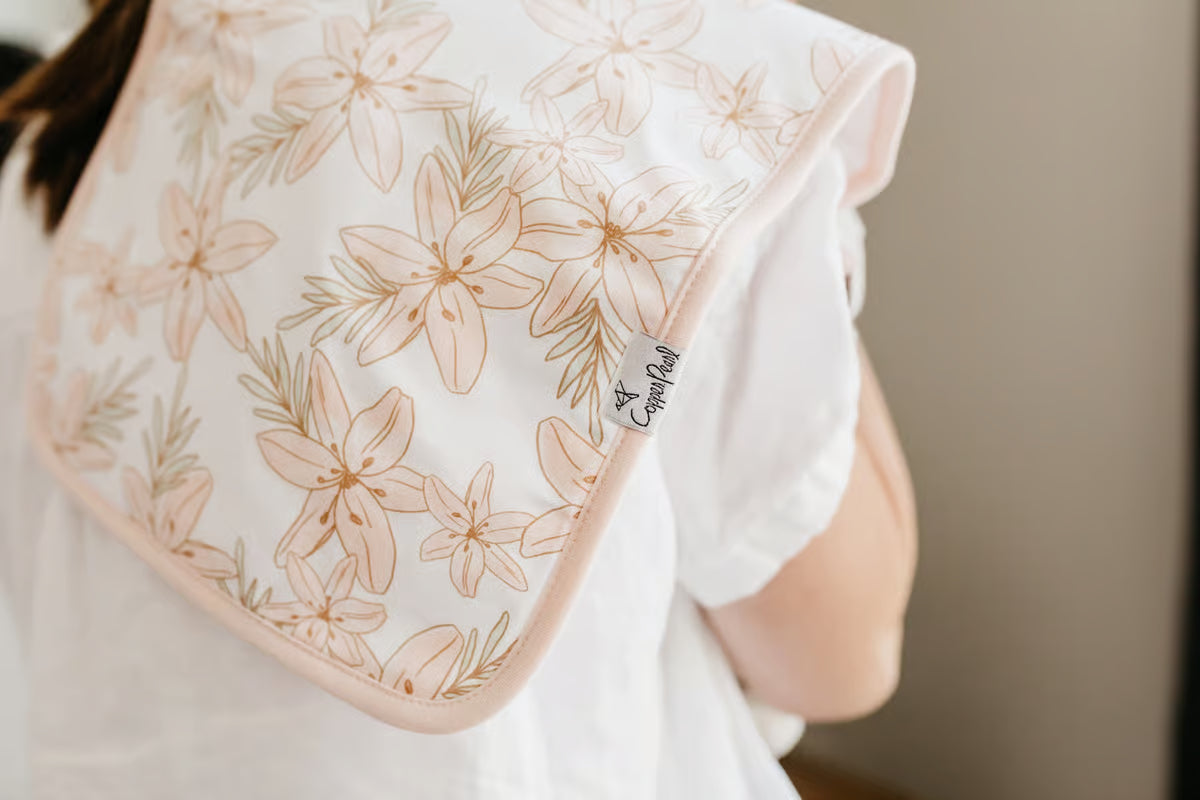 Copper Pearl Coral Burp Cloth Set (3-Pack)